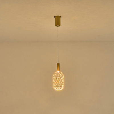 ΦΩΤΙΣΤΙΚΟ ΜΕΤΑΛΛΟ ΜΟΝΟΦΩΤΟ LED 6,3W 3000K 648Lm Φ200X1580mm ΧΡΥΣΟ ARTE ILLUMINA PERFORATO