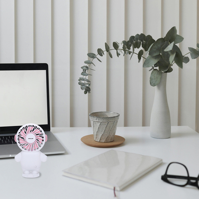 ΑΝΕΜΙΣΤΗΡΑΣ ΧΕΙΡΟΣ ΕΠΑΝΑΦΟΡΤΙΖΟΜΕΝΟΣ ΜΕ USB Φ8 ΛΕΥΚΟ-ΡΟΖ