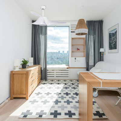 ΑΝΕΜΙΣΤΗΡΑΣ ΟΡΟΦΗΣ ΧΡΩΜΑ ΛΕΥΚΟ ΜΕ LED ΦΩΣ ΚΑΙ ΚΟΝΤΡΟΛ Φ132 DC ΜΟΤΕΡ 35W