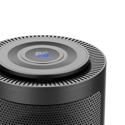 ΑΕΡΟΘΕΡΜΟ ΚΕΡΑΜΙΚΟ 1500W ΚΥΚΛΙΚΟ ΜΑΥΡΟ ΜΕ ΤΗΛΕΧΕΙΡΙΣΤΗΡΙΟ