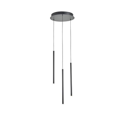 ΦΩΤΙΣΤΙΚΟ ΚΡΕΜΑΣΤΟ ΑΛΟΥΜΙΝΙΟ LED 6W 3000K 600Lm Φ300X1500mm ΜΑΥΡΟ ARTE ILLUMINA CASCADE