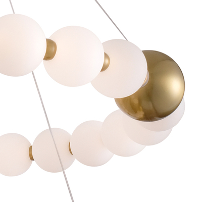 ΦΩΤΙΣΤΙΚΟ ΚΡΕΜΑΣΤΟ ΜΕΤΑΛΛΟ LED 40W 3000K 2730Lm 720X1275mm  ΜΠΡΟΝΖΕ-ΛΕΥΚΟ  ARTE ILLUMINA TREA