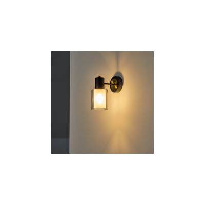 ΑΠΛΙΚΑ ΤΟΙΧΟΥ ΜΕΤΑΛΛΟ-ΓΥΑΛΙ 1XE14 MAX 15W 180Χ100Χ210mm ΜΑΥΡΟ ΧΑΛΚΙΝΟ ARTE ILLUMINA SILENCE