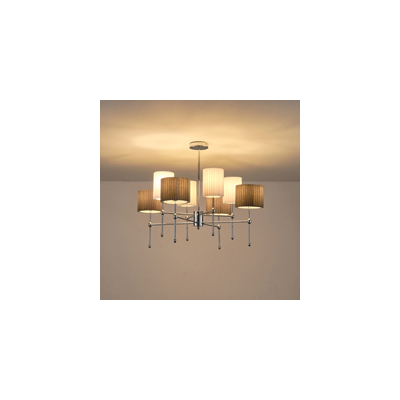 ΦΩΤΙΣΤΙΚΟ ΚΡΕΜΑΣΤΟ ΥΦΑΣΜΑ 8ΦΩΤΟ 8XE14 MAX 40W Φ840X640mm  ΛΕΥΚΟ-ΜΑΥΡΟ ARTE ILLUMINA VELI