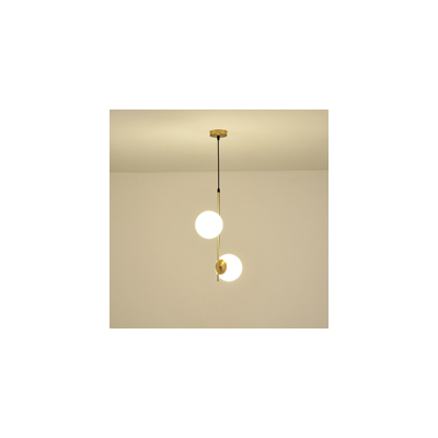 ΦΩΤΙΣΤΙΚΟ ΚΡΕΜΑΣΤΟ ΓΥΑΛΙ 2ΦΩΤΟ 2XΕ27 MAX 40W 320X150X1550mm ΛΕΥΚΟ ARTE ILLUMINA ORBA