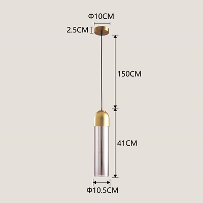 ΦΩΤΙΣΤΙΚΟ ΚΡΕΜΑΣΤΟ Φ10X40 MAX 7W Ε14X1 SMOKY-ΧΡΥΣΟ ARTE ILLUMINA CALLIOPE