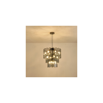 ΦΩΤΙΣΤΙΚΟ ΚΡΕΜΑΣΤΟ  ΓΥΑΛΙ 14ΦΩΤΟ 14ΧΕ14 ΜΑΧ 15W Φ550Χ1500mm ΜΑΥΡΟ ARTE ILLUMINA MIRA