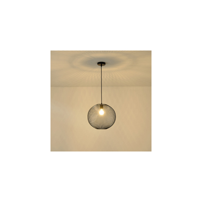 ΦΩΤΙΣΤΙΚΟ ΚΡΕΜΑΣΤΟ ΜΕΤΑΛΛΟ 1XE27  MAX 40W 250X250X1280mm ΜΑΥΡΟ ARTE ILLUMINA OGGI