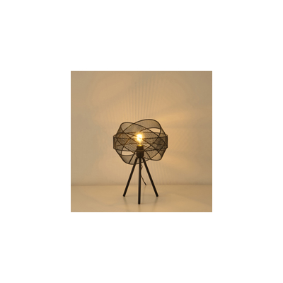 ΦΩΤΙΣΤΙΚΟ ΕΠΙΤΡΑΠΕΖΙΟ ΜΕΤΑΛΛΟ 1XE27  MAX 40W 300X300X4700mm ΜΑΥΡΟ ARTE ILLUMINA OGGI