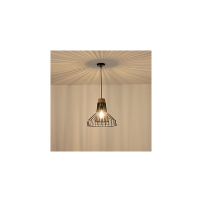 ΦΩΤΙΣΤΙΚΟ ΚΡΕΜΑΣΤΟ ΜΕΤΑΛΛΟ 1XE27  MAX 40W 360X360X1380mm ΜΑΥΡΟ ARTE ILLUMINA OGGI