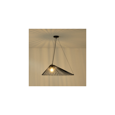 ΦΩΤΙΣΤΙΚΟ ΚΡΕΜΑΣΤΟ ΜΕΤΑΛΛΟ 1XE27  MAX 40W 600X390X1300Dmm ΜΑΥΡΟ ARTE ILLUMINA OGGI