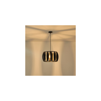 ΦΩΤΙΣΤΙΚΟ ΚΡΕΜΑΣΤΟ ΜΕΤΑΛΛΟ 1XE27  MAX 40W 425X425X1300mm ΜΑΥΡΟ ARTE ILLUMINA OGGI