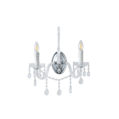 ΑΠΛΙΚΑ ΤΟΙΧΟΥ ΜΕΤΑΛΛΟ-ΓΥΑΛΙ 2XE14 ΜΑΧ 15W 330X425mm ΜΕΤΑΛΛΙΚΟ ARTE ILLUMINA KRISTALLO