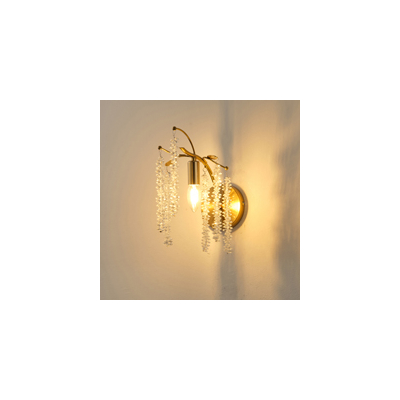 ΑΠΛΙΚΑ ΤΟΙΧΟΥ ΜΕΤΑΛΛΙΚΗ E14 ΜΑΧ 15W 480X250mm ΔΙΑΦΑΝΕΣ ΓΥΑΛΙ ARTE ILLUMINA KRISTALLO