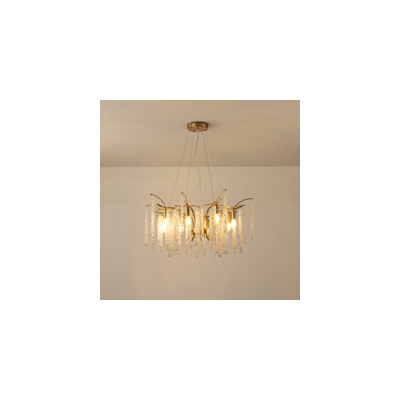 ΦΩΤΙΣΤΙΚΟ ΚΡΕΜΑΣΤΟ ΜΕΤΑΛΛΟ-ΔΙΑΦΑΝΕΣ ΓΥΑΛΙ 8ΦΩΤΟ 8XE14 ΜΑΧ 15W 720X740mm ARTE ILLUMINA KRISTALLO