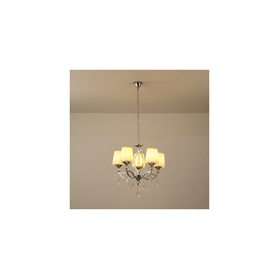 ΦΩΤΙΣΤΙΚΟ ΚΡΕΜΑΣΤΟ  ΜΕΤΑΛΛΟ-ΥΦΑΣΜΑ 5ΦΩΤΟ 5XE14 MAX 40W 530X600mm ΑΣΗΜΙ ARTE ILLUMINA KRISTALLO