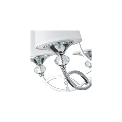 ΦΩΤΙΣΤΙΚΟ ΚΡΕΜΑΣΤΟ  ΜΕΤΑΛΛΟ-ΥΦΑΣΜΑ 5ΦΩΤΟ 5XE14 MAX 40W 530X600mm ΑΣΗΜΙ ARTE ILLUMINA KRISTALLO