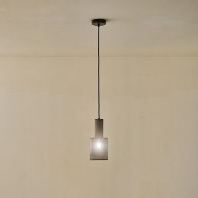 ΦΩΤΙΣΤΙΚΟ ΚΡΕΜΑΣΤΟ TΣΙΜΕΝΤΟ&ΜΕΤΑΛΛΟ 1XE27 MAX 40W 120X120X260mm  ΜΑΥΡΟ ARTE ILLUMINA SCOURO