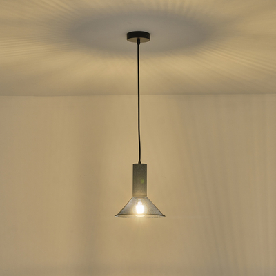 ΦΩΤΙΣΤΙΚΟ ΚΡΕΜΑΣΤΟ TΣΙΜΕΝΤΟ&ΜΕΤΑΛΛΟ 1XE27 MAX40W 120X120X260mm ΜΑΥΡΟ ARTE ILLUMINA SCOURO