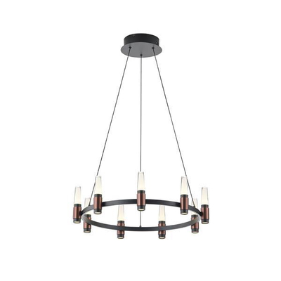ΦΩΤΙΣΤΙΚΟ ΚΡΕΜΑΣΤΟ ΑΛΟΥΜΙΝΙΟ LED 43W 3000K 4300Lm Φ630XΗ1500mm ΜΑΥΡΟ-ΚΑΦΕ  ARTE ILLUMINA VELAS