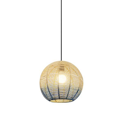 ΦΩΤΙΣΤΙΚΟ ΚΡΕΜΑΣΤΟ ΜΟΝΟΦΩΤΟ Ε27 D500 RATTAN ΛΕΥΚΟ ΓΑΛΑΖΙΟ ARTE ILLUMINA KAI