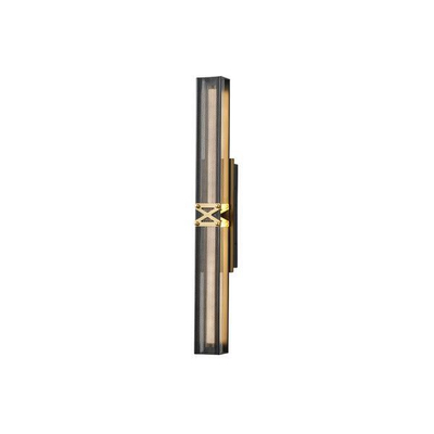 ΑΠΛΙΚΑ TOIXOY ΑΛΟΥΜΙΝΙΟΥ LED 13W 3000K 1300Lm 600X100mm ΜΑΥΡΟ -ΧΡΥΣΟ ARTE ILLUMINA LUIS