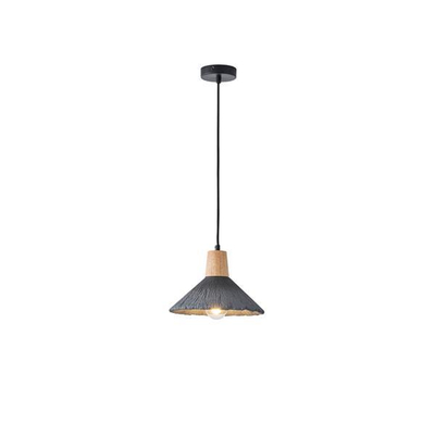 ΦΩΤΙΣΤΙΚΟ ΚΡΕΜΑΣΤΟ RUBBER WOOD&ΤΣΙΜΕΝΤΟ 1XE27 MAX 15W 250X250X180mm ΜΑΥΡΟ ARTE ILLUMINA GESSO