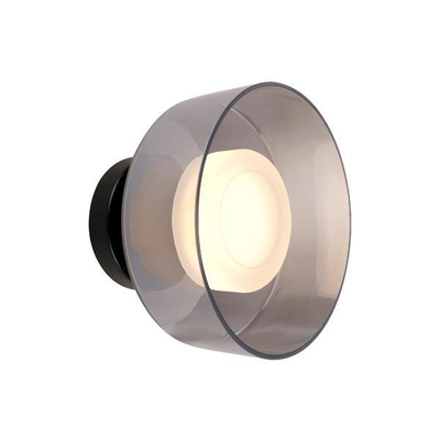 ΑΠΛΙΚΑ ΤΟΙΧΟΥ METAΛΛO-ΓΥΑΛΙ LED 8W 3000K 624Lm  200Χ200mm ΜΑΥΡΟ-ΓΡΑΦΙΤΗΣ ARTE ILLUMINA NIMBUS