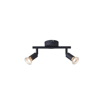 ΣΠΟΤ ΚΙΝΗΤΟ 2ΦΩΤΟ ΜΕΤΑΛΛΙΚΟ Max 7W 2XGU10 220X80X125mm ΜΑΥΡΟ ARTE ILLUMINA VORRAS