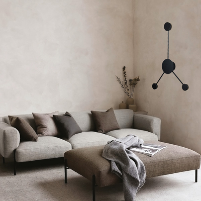 ΑΠΛΙΚΑ ΤΟΙΧΟΥ ΡΑΒΔΟΣ LED 3X5W 45X54 ΜΑΥΡΟ ARTE ILLUMINA CLIO