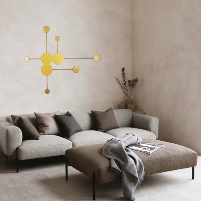 ΑΠΛΙΚΑ ΤΟΙΧΟΥ ΡΑΒΔΟΣ LED 6X5W 82X92 ΧΡΥΣΟ ARTE ILLUMINA CLIO