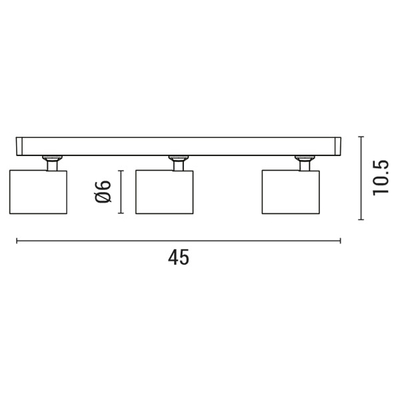 ΣΠΟΤ ΟΡΟΦΗΣ ΤΡΙΠΛΟ GU10 S1980 ΜΑΥΡΟ ARTE ILLUMINA BRAVA