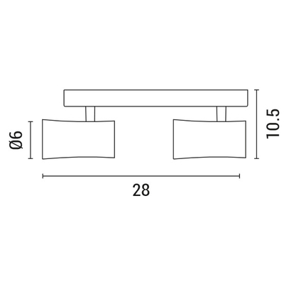 ΣΠΟΤ ΟΡΟΦΗΣ ΔΙΠΛΟ GU10 S1901 ΛΕΥΚΟ  ARTE ILLUMINA