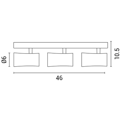 ΣΠΟΤ ΟΡΟΦΗΣ ΤΡΙΠΛΟ GU10 S1901 ΛΕΥΚΟ ARTE ILLUMINA