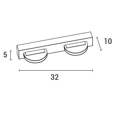 ΑΠΛΙΚΑ ΤΟΙΧΟΥ LED 8W 4000Κ ΟΒΑΛ 2Φ 320X50X100 ΝΙΚΕΛ ARTE ILLUMINA