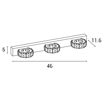 ΑΠΛΙΚΑ ΤΟΙΧΟΥ LED 9W 4000Κ ΟΒΑΛ 3Φ 460X50X116 ΝΙΚΕΛ ARTE ILLUMINA