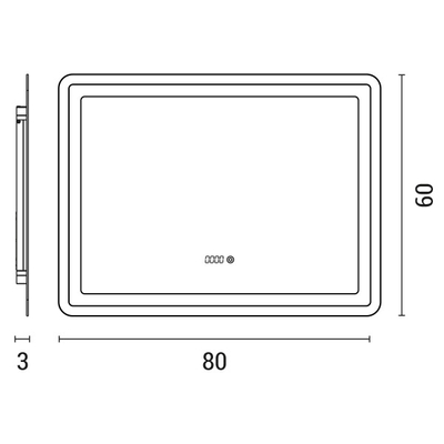 ΚΑΘΡΕΠΤΗΣ ΠΑΡΑΛΛΗΛΟΓΡΑΜMΟΣ TOUCH LED 20W 4000Κ 800X600X30 ARTE ILLUMINA MIRO