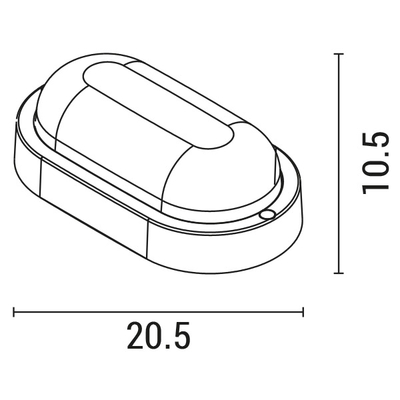 ΦΩΤΙΣΤΙΚΟ ΤΟΙΧΟΥ ΟΒΑΛ LED 12W 160X90X51 12/24V AC/DC 6500K IP54 ΛΕΥΚΟ PLUS ARTE ILLUMINA