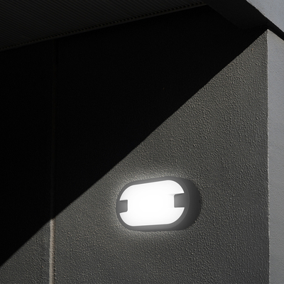 ΑΠΛΙΚΑ ΟΒΑΛ LED 15W 215X125X59mm 4000Κ IP66 ΛΕΥΚΟ-ΜΑΥΡΟ ARTE ILLUMINA