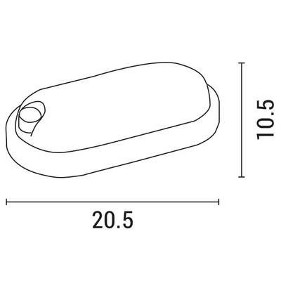 ΦΩΤΙΣΤΙΚΟ ΤΟΙΧΟΥ LED OBAΛ ΜΕ ΑΝΙΧΝΕΥΤΗ ΚΙΝΗΣΗΣ 12W 205X105X54 4000K IP54 ΛΕΥΚΗ PLUS ARTE ILLUMINA