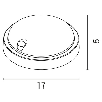 ΦΩΤΙΣΤΙΚΟ ΤΟΙΧΟΥ LED ΣΤΡΟΓΓΥΛΟ ΜΕ ΑΝΙΧΝΕΥΤΗ ΚΙΝΗΣΗΣ 12W Φ170X50 4000 K IP54 ΛΕΥΚΗ PLUS ARTE ILLUMINA
