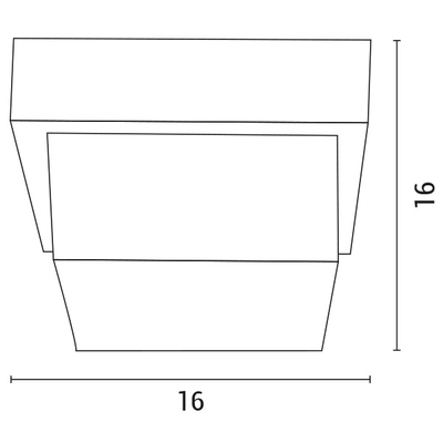 ΑΠΛΙΚΑ ΤΟΙΧΟΥ ΤΕΤΡΑΓΩΝΗ LED 12W 160X160X100 3000K IP65 ΜΑΥΡΗ PRO ARTE ILLUMINA