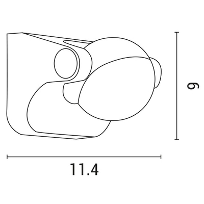 ΑΠΛΙΚΑ ΤΟΙΧΟΥ LED ΜΕ ΠΕΡΙΣΤΡΕΦΟΜΕΝΗ ΒΑΣΗ 8W 114X105X90 3000K IP54 ΓΚΡΙ PRO ARTE ILLUMINA