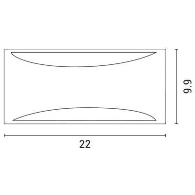 ΑΠΛΙΚΑ ΤΟΙΧΟΥ ΟΒΑΛ E27 MAX 10W LED 220X99X100 IP54 ΜΑΥΡΗ PRO ARTE ILLUMINA