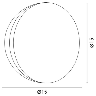 ΑΠΛΙΚΑ ΤΟΙΧΟΥ ΣΤΡΟΓΓΥΛΗ LED 10W Φ150X50 3000K IP54 ΜΑΥΡΗ PRO ARTE ILLUMINA