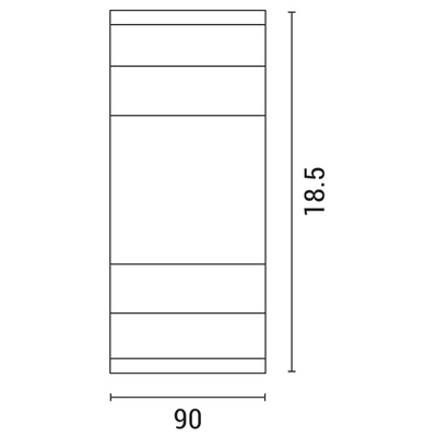 ΑΠΛΙΚΑ ΤΟΙΧΟΥ LED 5W 90X40X185 3000K IP54 ΜΑΥΡΗ PRO ARTE ILLUMINA
