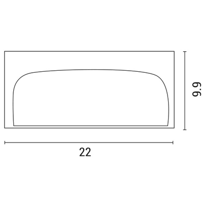 ΑΠΛΙΚΑ ΤΟΙΧΟΥ LM03 ΟΒΑΛ E27 MAX 10W LED 220X99X100 IP54 ΛΕΥΚΗ PRO ARTE ILLUMINA