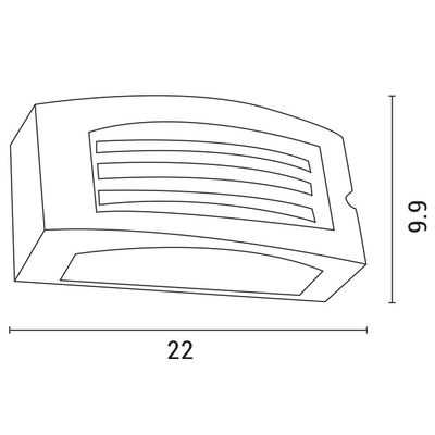 ΑΠΛΙΚΑ ΤΟΙΧΟΥ LM04 ΟΒΑΛ E27 MAX 10W LED 220X99X100 IP54 ΜΑΥΡΗ PRO ARTE ILLUMINA
