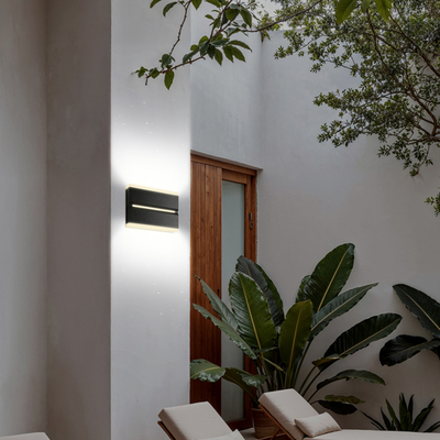 ΑΠΛΙΚΑ ΤΟΙΧΟΥ LED 12W 3000K IP54 180X126X50mm ΜΑΥΡΟ ARTE ILLUMINA