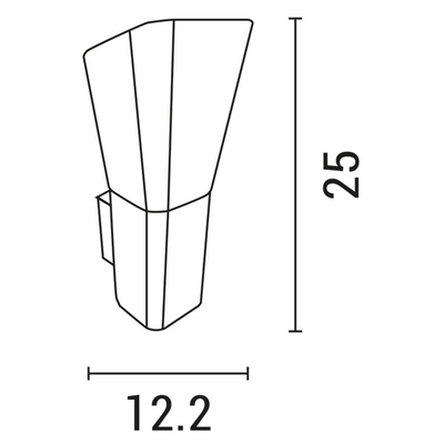 ΑΠΛΙΚΑ ΤΟΙΧΟΥ ΤΕΤΡΑΓΩΝΗ Ε27 96X122X250 IP54 ΓΚΡΙ ARTE ILLUMINA